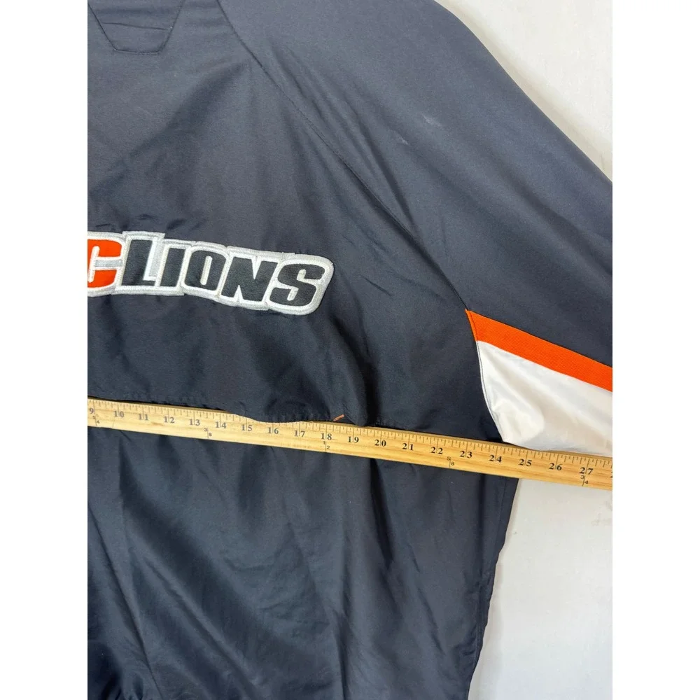 Reebok CFL BC Lions Quarter Zip Windbreaker‎ Jacket Black Orange Mens Large